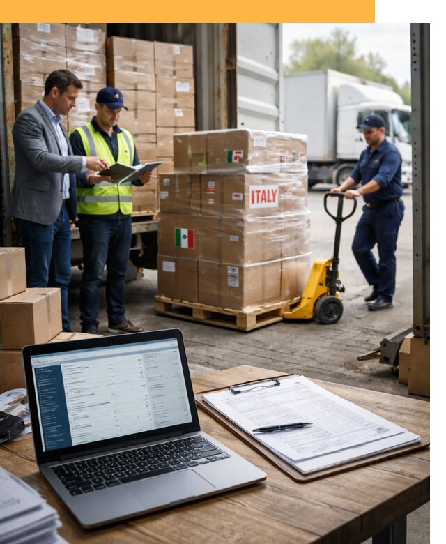 Доставка грузов из Италии: морские и авиаперевозки от 18410